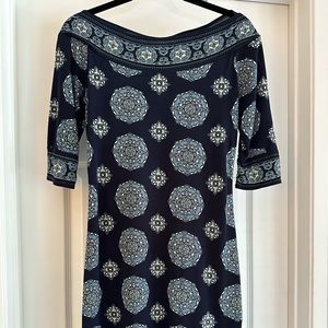 Max studio, extra small polyester off the shoulder fitted dress